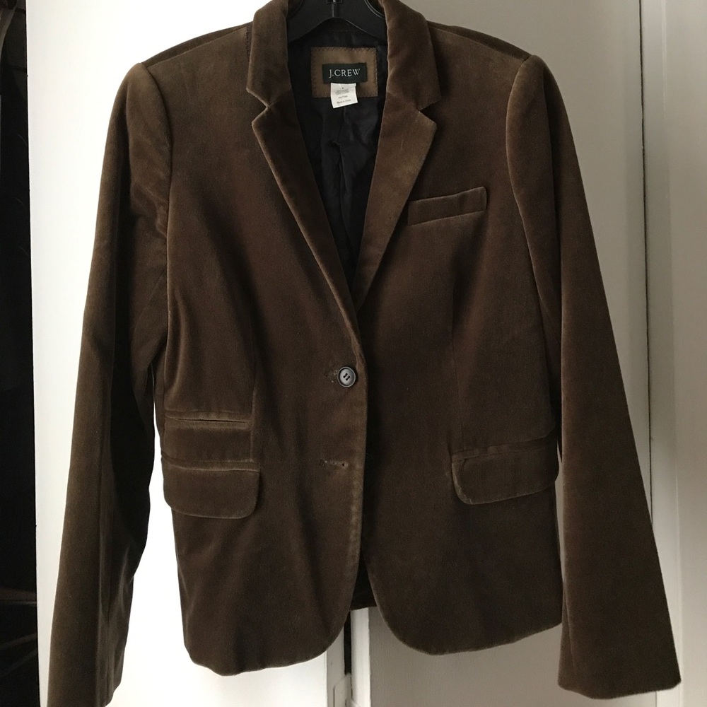 J Crew velvet jacket. Size 6.